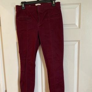 Maroon jeggings skinny stretch from Loft size 6